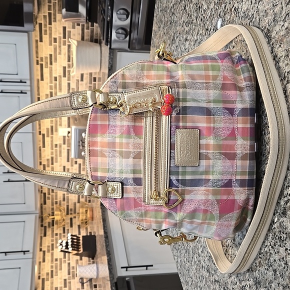 Coach Handbags - Coach Poppy Daisy Multicolor Madras Plaid Crossbody